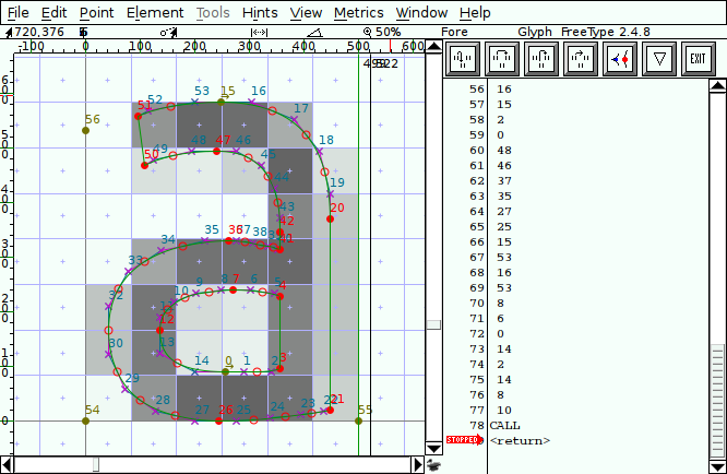 After hinting, using ttfautohint. Note that the hinting process doesn’t change horizontal positions.